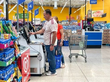 Photo of a Shopper at Checkout Photo of a Shopper at Checkout