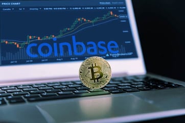 Coinbase on laptop Coinbase on laptop