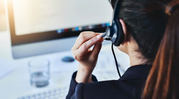 a woman at a call desk graphic a woman at a call desk graphic