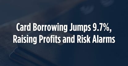 Card Borrowing Jumps 9 7 Percent Raising Profits And Risk Alarms