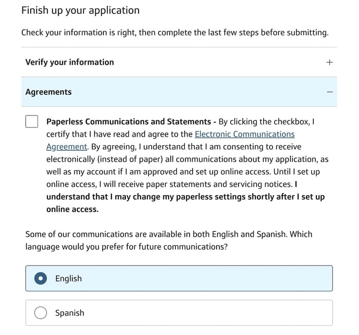 Capital One Quicksilver Student Credit Card Application Step 10A