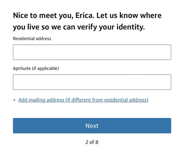 Capital One Venture X preapproval step 2 screenshot Capital One Venture X preapproval step 2 screenshot