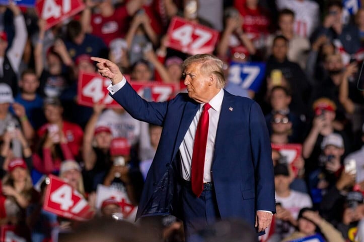 Photo of Donald Trump at a rally Photo of Donald Trump at a rally