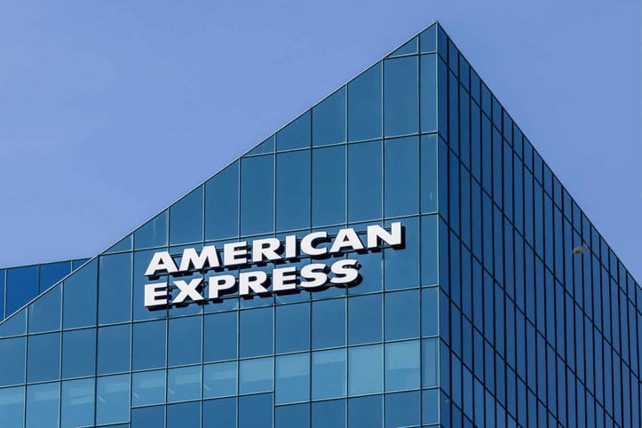 American Express sign on building