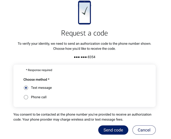 Screenshot of BankAmericard application step 2b
