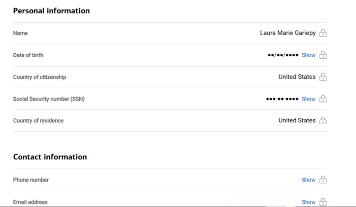Screenshot of BankAmericard credit card for Students application step 9