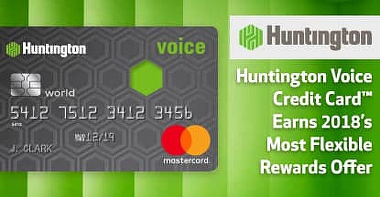 Huntington Bancshares Voice Credit Card™ Recognized with Our Editor’s