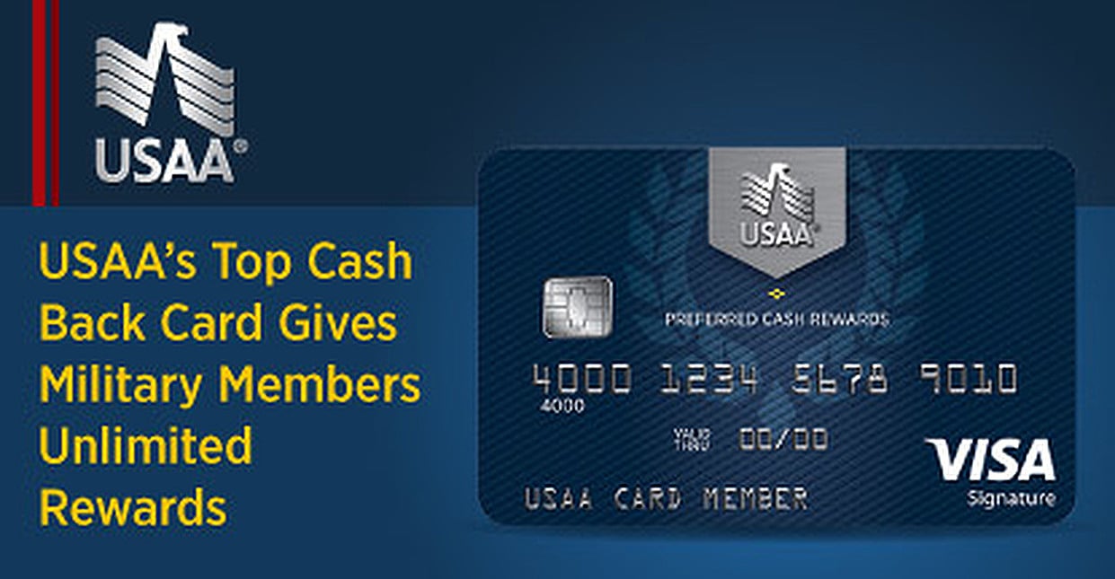 Top Unlimited Cash Back Option for Military Members — USAA's Preferred Cash Rewards Visa ...