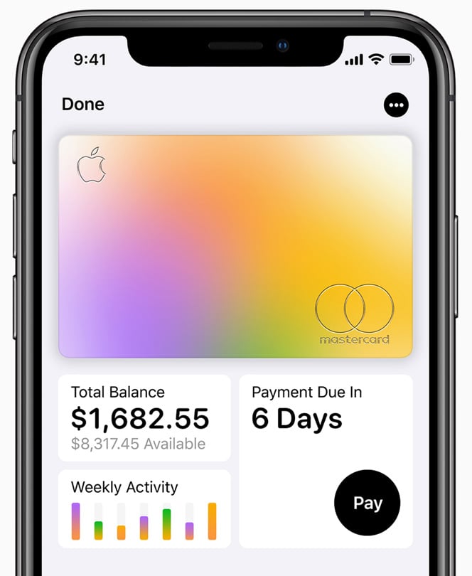 Screenshot from the Apple website of the Apple Card on an iPhone Screenshot from the Apple website of the Apple Card on an iPhone