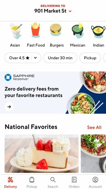 Screenshot of DoorDash App Screenshot of DoorDash App